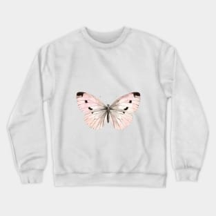 Butterfly flutter - soft peach Crewneck Sweatshirt